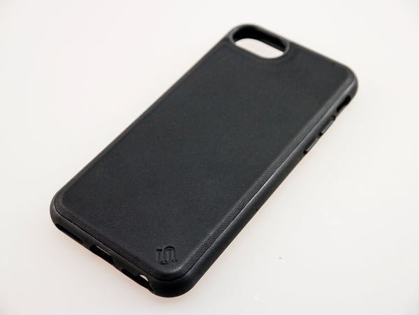 Eco Friendly Genuine Leather Black iPhone SE3 / SE / 8 / 7  Case