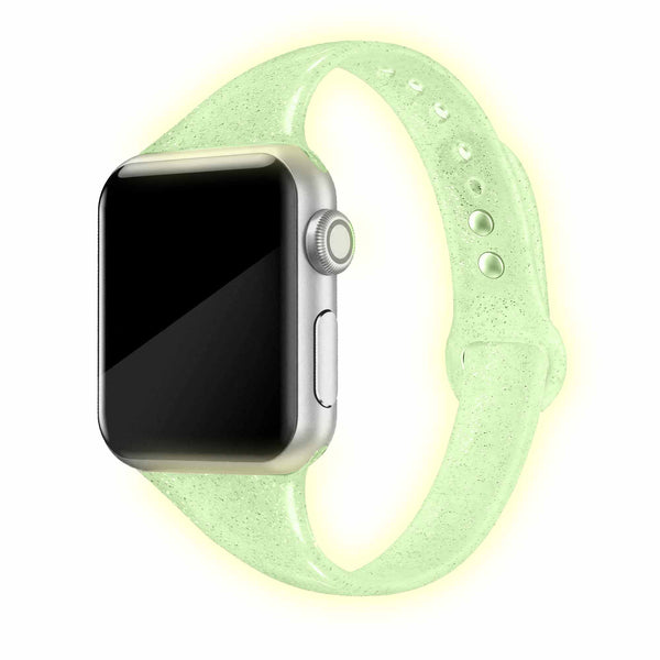 Glitter Glowing Silver Apple Watch Band 38/40/41 mm
