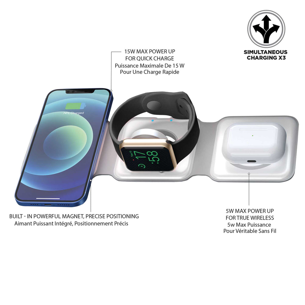 Trio 3 in 1 MagSafe Compatible Wireless Charger – Uunique