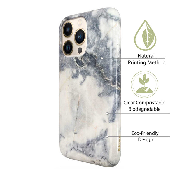 Eco Friendly Printed Blue Marble iPhone 13 Pro Case