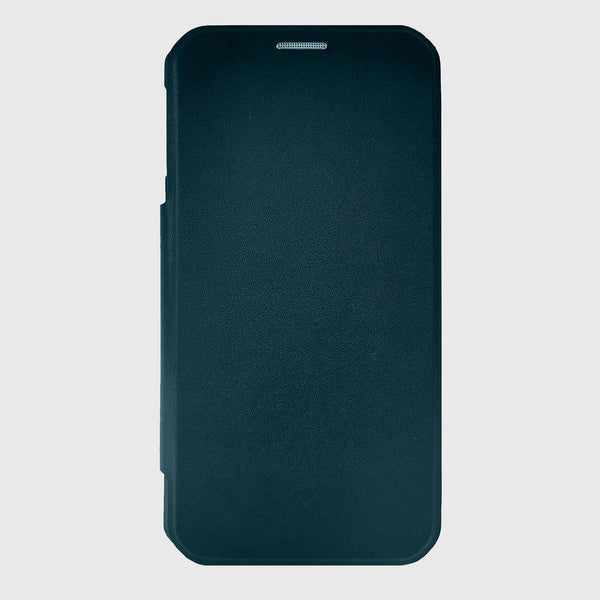 Dark Green iPhone 14 Plus Vegan Leather Folio Case