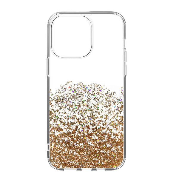 iPhone 14 Pro Max Gold Glitter Clear Case