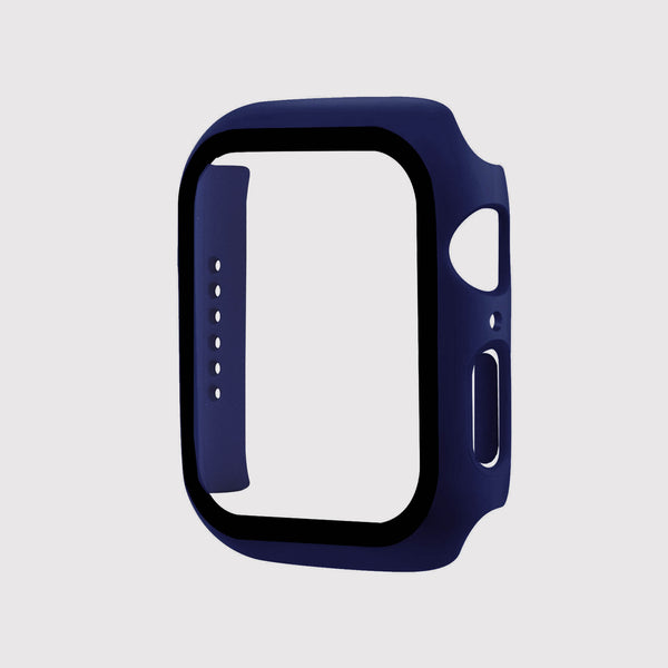Blue Tempered Glass Protective Case for Apple Watch