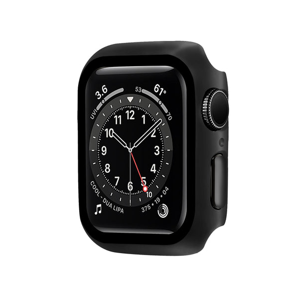 Black Tempered Glass Apple Watch Case